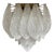 Murano Ceiling Lamp – Frosted Carved Glass Leaves For Sale