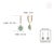 Luxury Emerald & Diamond Double Halo Latchback Earrings in 14k Yellow Gold- 2 Pieces For Sale - Image 9 of 12