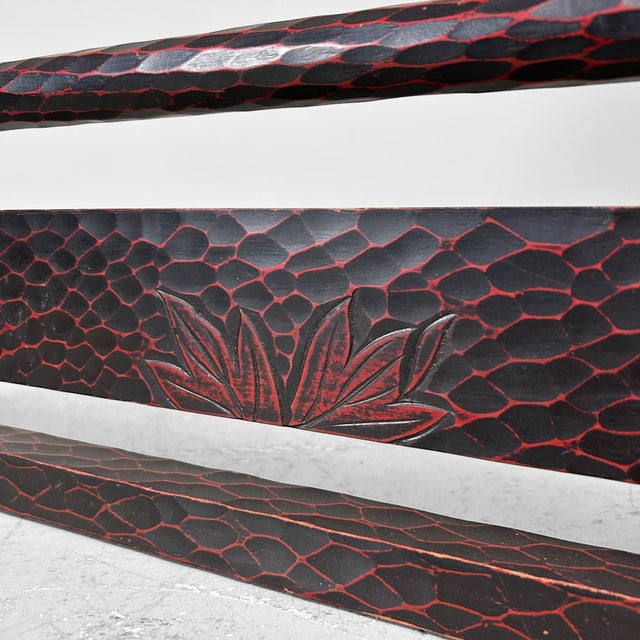 Japanese Wooden Kamakura Bori Kimono Hanger Stand, 1960s For Sale - Image 4 of 18