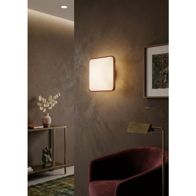 1970s Crimson Red Murano Glass Flush Mount or Sconce Attributed to Venini, 1970s For Sale - Image 5 of 5