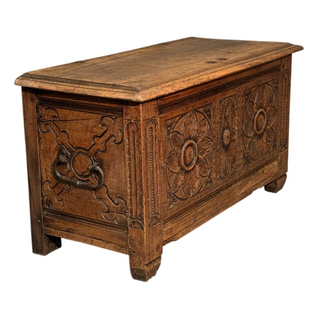 Antique Walnut Chest, 1700 For Sale