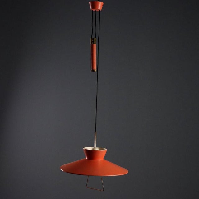 Vintage Lacquered Metal Lamp, Italy, 1960s For Sale - Image 6 of 9