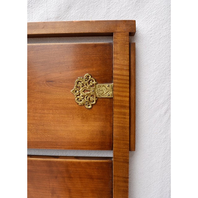 Wood 1950's Mid Century Chinoiserie Full Headboard Attributed to Drexel For Sale - Image 7 of 8