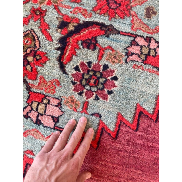 Textile PALATIAL ANTIQUE CARPET Northeast Khorrassan Gem with Smokey Wine, Rug 13.2 x 15.7 For Sale - Image 7 of 17