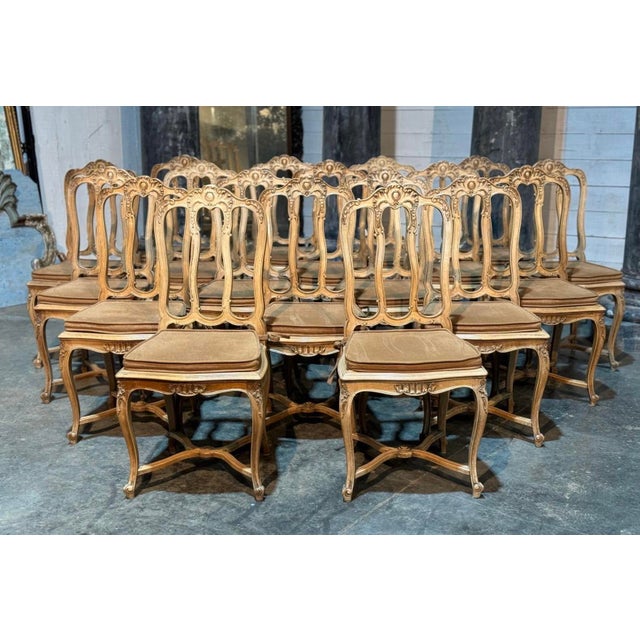 French Oak Farmhouse Dining Chairs, 1900s, Set of 18 For Sale - Image 14 of 18