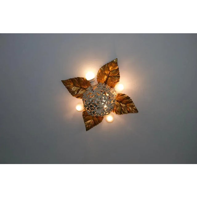 Florentine Flower Shape Wall Lamp from Hans Kögl, Germany, 1960s For Sale - Image 14 of 15