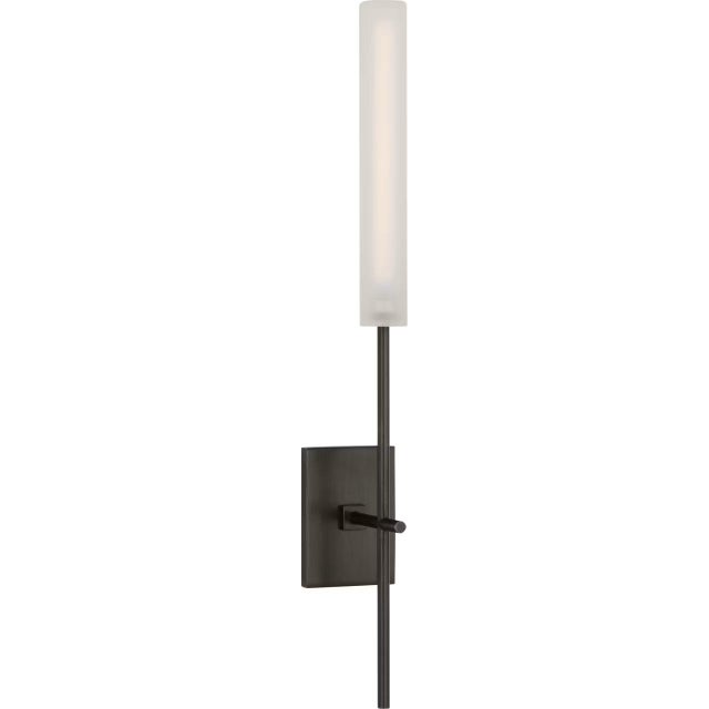 Ian K. Fowler for Visual Comfort Signature Fay 18" Sconce in Bronze with Frosted Glass For Sale