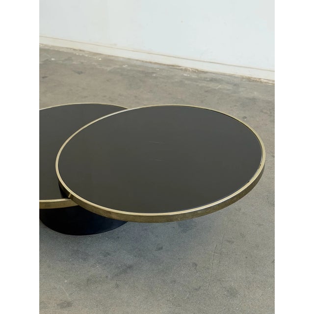 1990s Revolving Glass Coffee Table For Sale In Los Angeles - Image 6 of 15