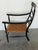 English Regency Style Crackle Finish Chinoiserie & Classical Stenciled Rush Seat Armchair For Sale - Image 4 of 12