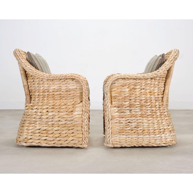 Wood Set of Four Ralph Lauren Style Joshua Tree Dining Armchairs For Sale - Image 7 of 18