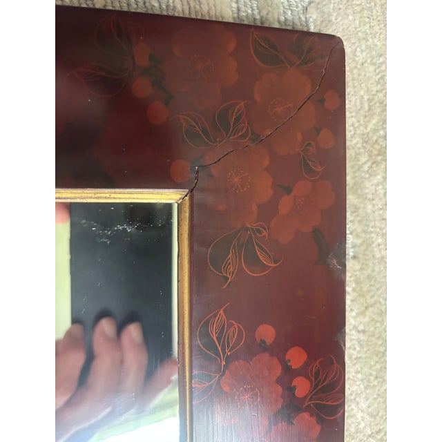 Aesthetic Movement Decorated Lacquer Mirror, Late 19th Century For Sale - Image 4 of 11