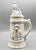 Statement Size German Lidded Stein W/ Hunting Motif Man Dog Stag For Sale - Image 6 of 12