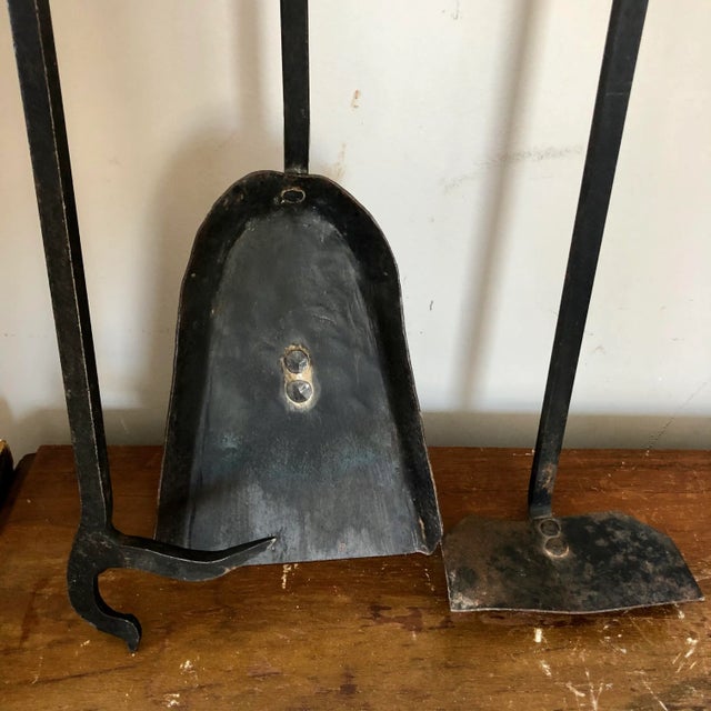 Vintage Hand Wrought Iron Ibex Fireplace Tools a Set Chairish