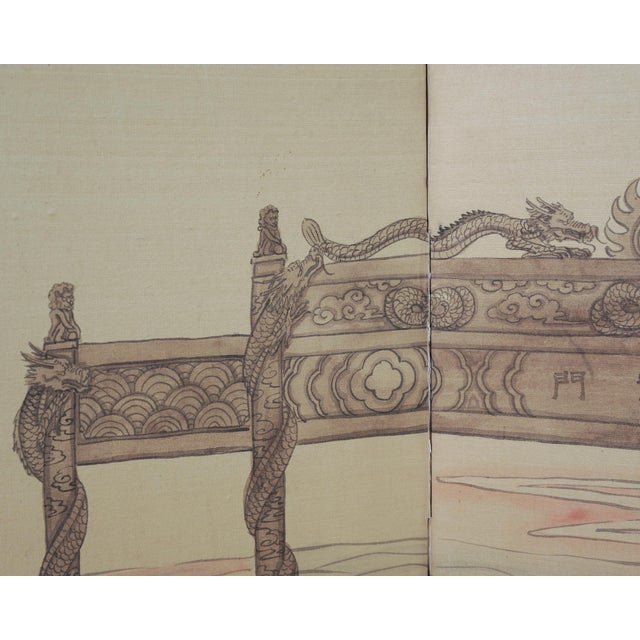 Asian Showa Four Panel Screen Jumping Koi at the Dragon Gate For Sale - Image 13 of 18