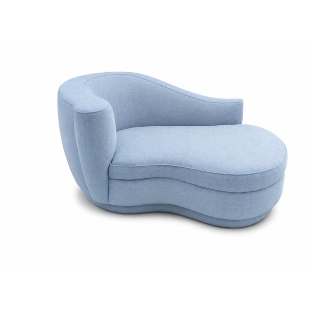 Vladimir Kagan Style Chaise Lounge Post Modern Designed in the style Vladimir Kagan this chaise has a stunning sculptural...