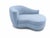 Vladimir Kagan Style Chaise Lounge Post Modern Designed in the style Vladimir Kagan this chaise has a stunning sculptural...