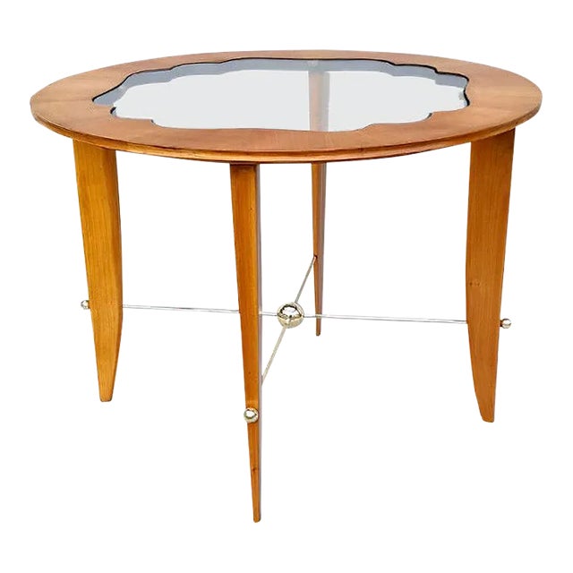 Coffee Table in Cherry and Bronze For Sale