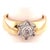 Yellow 14 Karat Two-Tone Yellow and White Gold With Diamond Flower Ring 0.50 TDW, Size 6 For Sale - Image 8 of 12