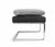 Black Set of Italian Armchair and Ottoman in Chromed Steel and Velvet, 1970s For Sale - Image 8 of 9
