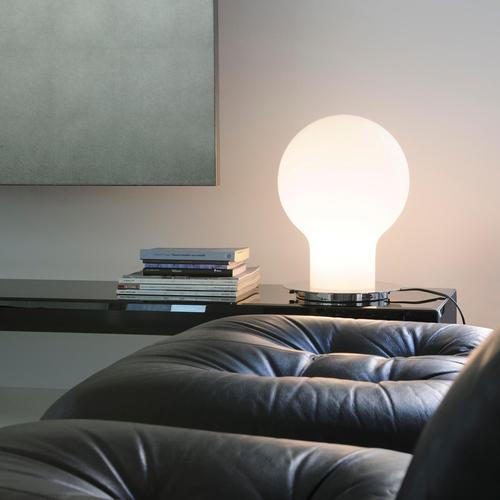 Table lamp 'denq' designed by toshiyuki kita in 2011. Table lamp giving diffused light in opaline opaque blown glass....