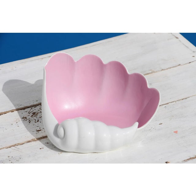 Mid-Century Large Shell Porcelain Soap Dish, Portuguese, Vista Alegre For Sale - Image 13 of 13