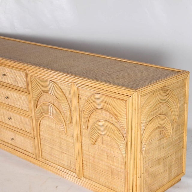 Palm Tree Sideboard in Rattan and Raffia For Sale - Image 12 of 18