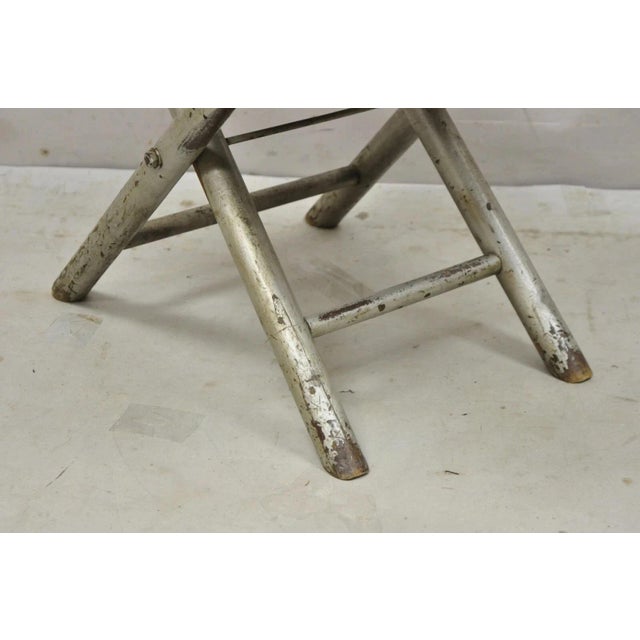 Antique 19th Century Civil War Period Folding Officers Camp Chair Campaign Chair For Sale - Image 9 of 12