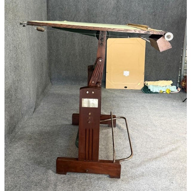 Rare Heliolithe French Counterweight Drafting Table For Sale In Raleigh - Image 6 of 17