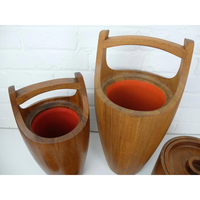 Danish Teak Ice Buckets by Jens Harald Quistgaard for Dansk Designs, 1960s, Set of 4 For Sale - Image 6 of 18