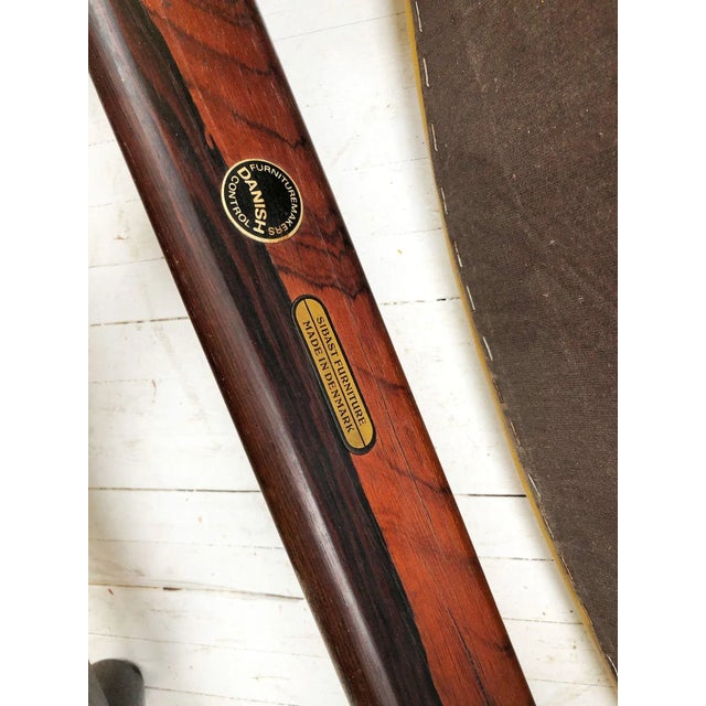 Wood Rosewood and Leather Dining Chairs by Arne Vodder for Sibast, 1950s, Set of 4 For Sale - Image 7 of 18