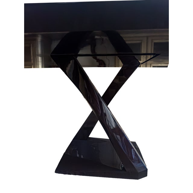 Late 20th Century Late 20th Century Modern Live-Edge Walnut & Resin Dining Table For Sale - Image 5 of 7