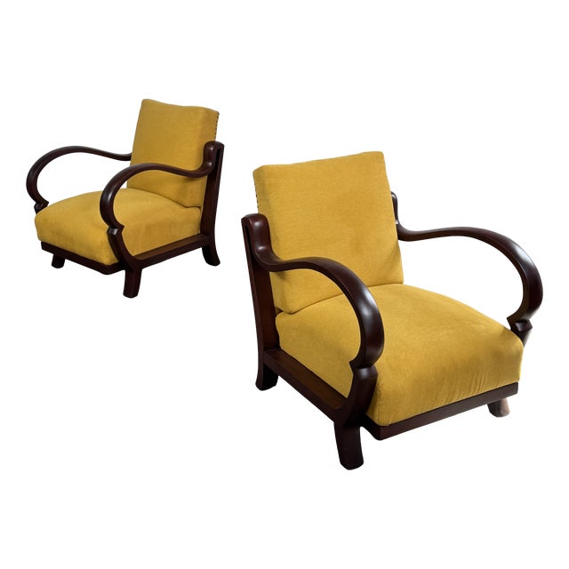 Art Deco Bentwood Armchairs from Debreceni, 1940, Set of 2 For Sale