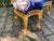 1980s French Louis XVI Blue Gold Beech Velvet Settee For Sale - Image 4 of 14