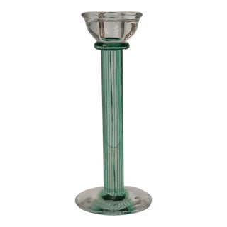 Vintage Kosta Boda Sweden Filippa Green Candle Holder by Kjell Engman, Signed & Numbered For Sale