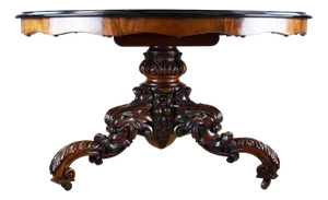 19th Century Victorian English Burr Walnut & Marquetry Circular Breakfast Table