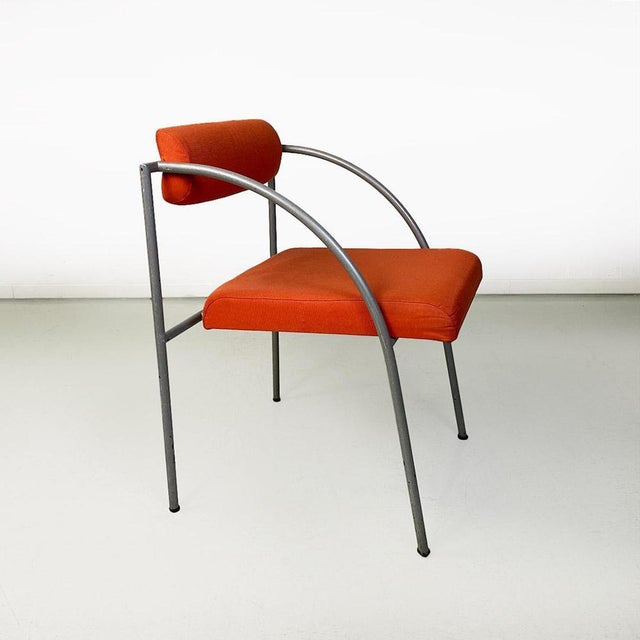 Bieffeplast Vienna Chair in Metal and Cotton attributed to Rodney Kinsman for Bieffeplast, 1980s For Sale - Image 4 of 15