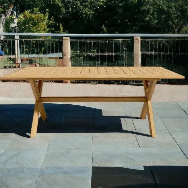 Hi Teak Oakville Outdoor Teak Dining Table For Sale - Image 4 of 6
