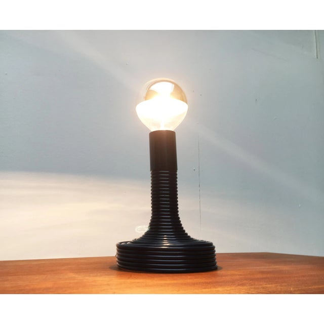 Blue Italian Space Age Spirale Table Lamp by Angelo Mangiarotti for Candle For Sale - Image 8 of 18