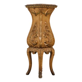 Louis XV Style Paint-Decorated Pedestal For Sale