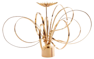 Golden Swirls and Mum Sculpture by Art Flower Maker