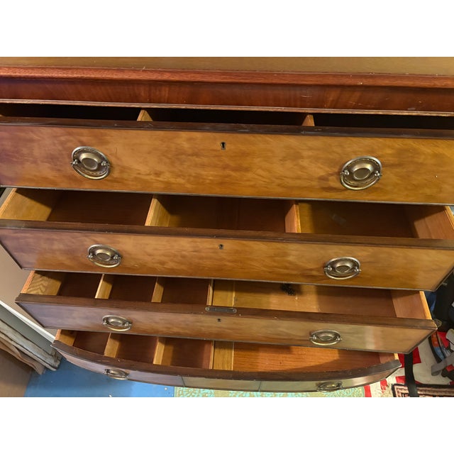 Brown Authentic Kittinger Buffalo Mahogany Highboy Dresser For Sale - Image 8 of 8