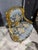 2010s French Louis XV Blue Accent Chair With Gold Leaf For Sale - Image 5 of 12