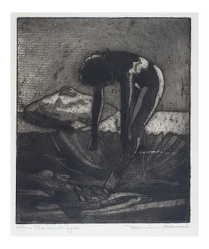 Late 20th Century Evening Nude Etching