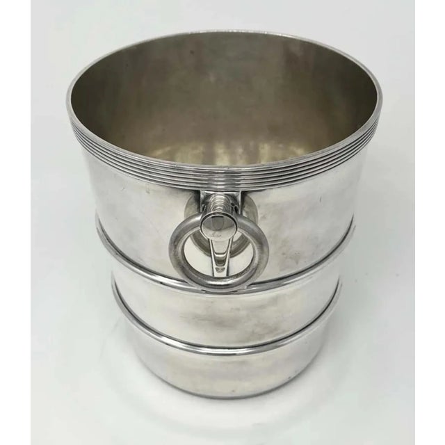 Traditional 1912 Silverplated Champagne Bucket From the Frisco Railway For Sale - Image 3 of 7