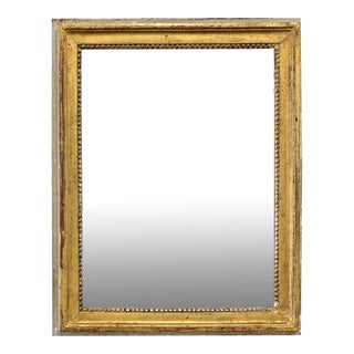 French Petite Louis XVI Gold Gilt Mirror For Sale