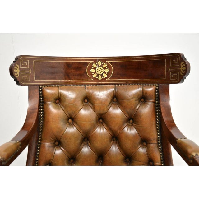 Brown Antique Regency Armchairs, 1815, Set of 2 For Sale - Image 8 of 16