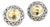 1990s Pair of John Hardy Estate Post Palu Clip on Earrings Sterling Silver 22k Yellow Gold For Sale