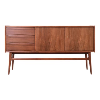 Mid-Century Polish Walnut Sideboard, 1960s For Sale