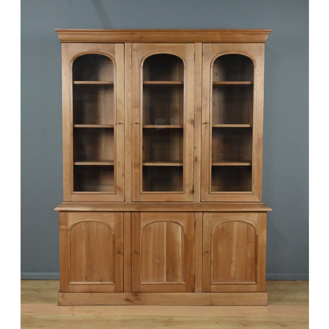 Louis Philippe Style 2-Part Bookcase in Light Cherrywood, 20th Century For Sale - Image 11 of 15