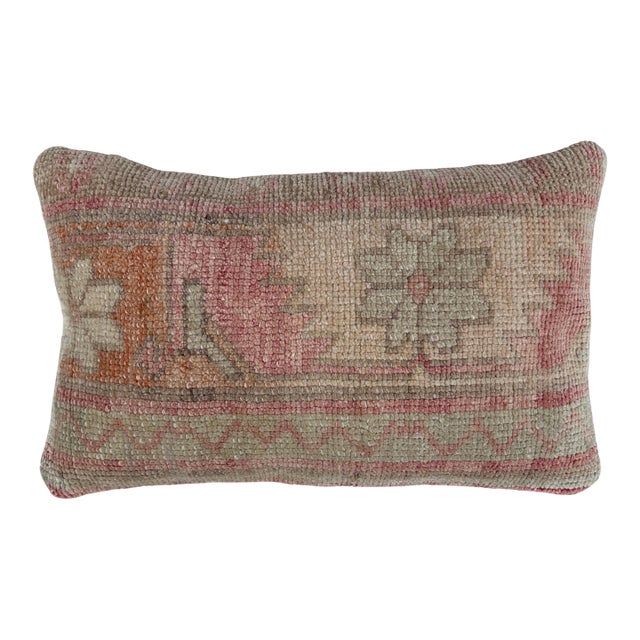Vintage Turkish Rug Pillow For Sale